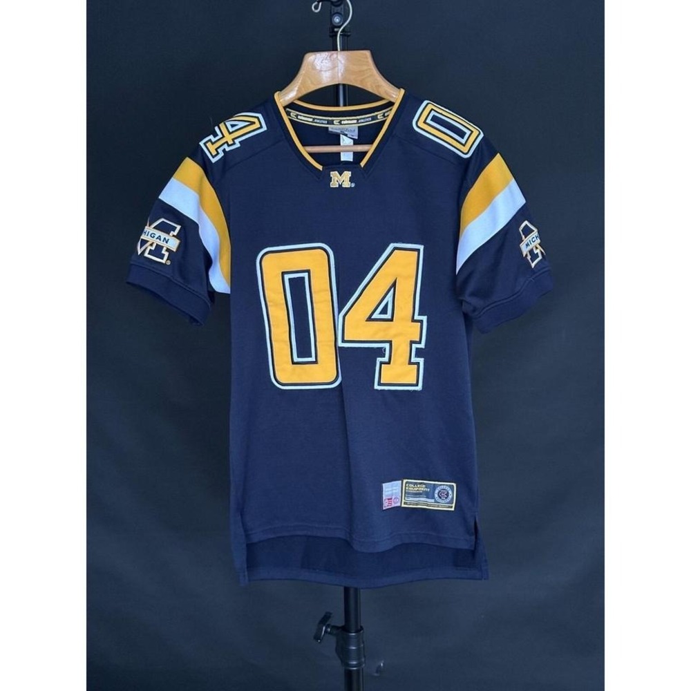 Colosseum Navy and Yellow Football Jersey with 04